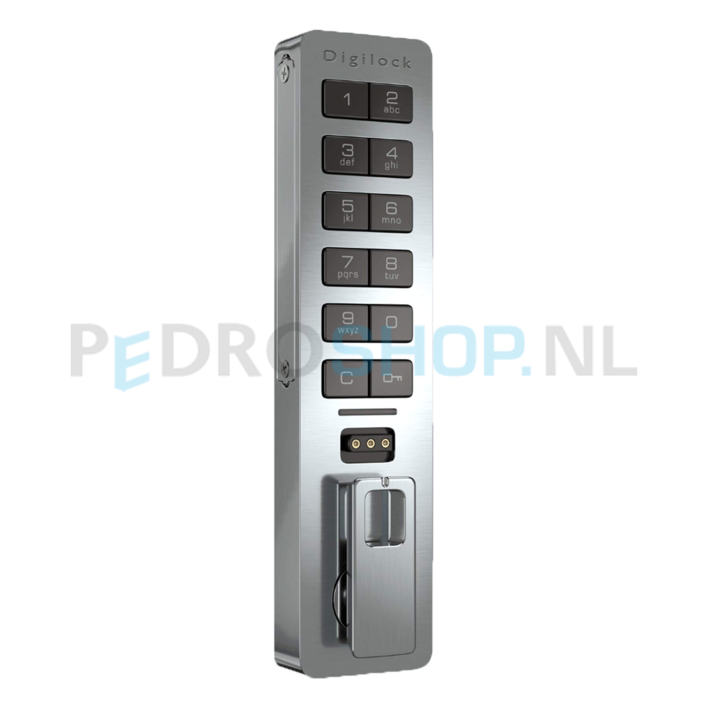 Digilock slot Digilock VERSA BASIC KEY, verticale plaatsing, chroom