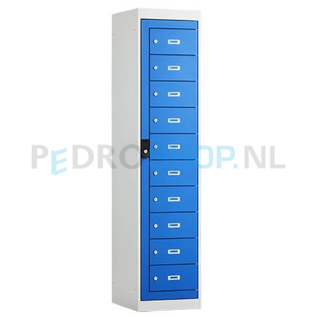 Kledinguitgifte kast PDC-700, 10-deurs, blauw