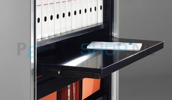 Uittrekbaar legbord Bisley 120 cm voor roldeurkasten Bisley 