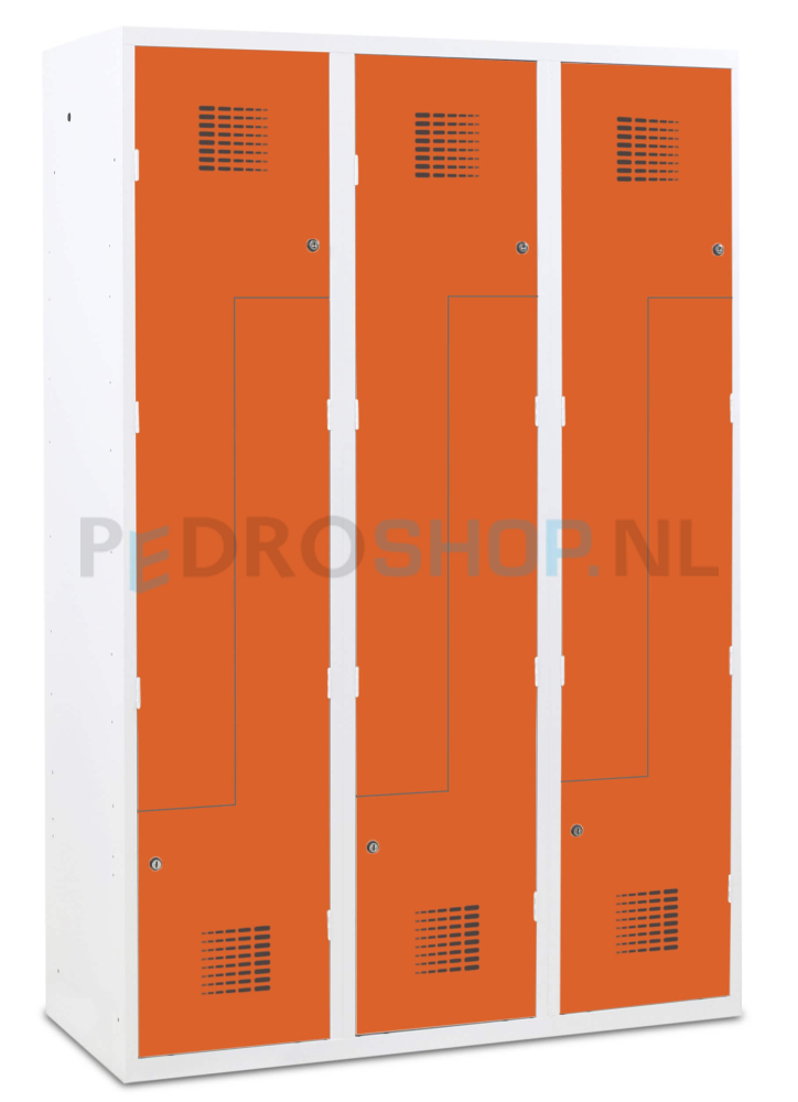 Classic Z-garderobekast SQ, 3-koloms, 6-deurs, 180*90*50 cm, oranje