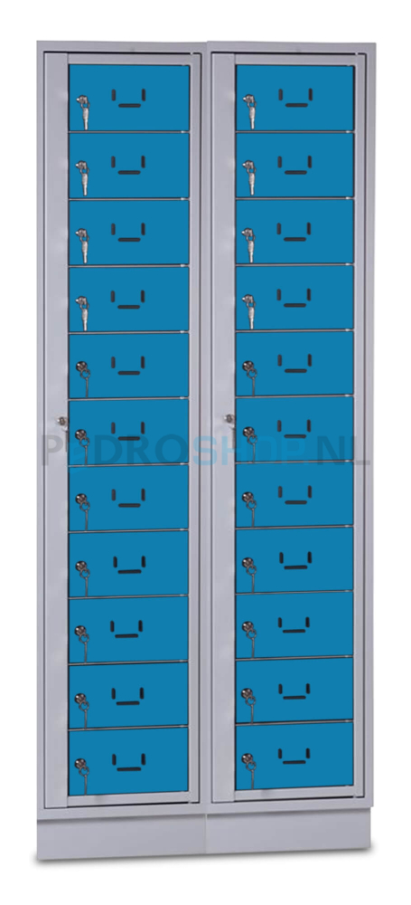 SQ Classic kleding distributiekast, 22-deurs, blauw