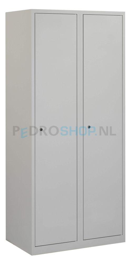 Schoon/vuil garderobekast PDC-T220, 2-koloms, 2-deurs, lichtgrijs