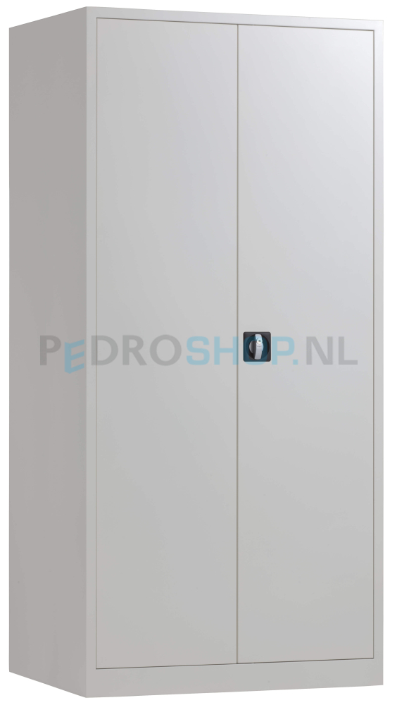 Extra diepe draaideurkast PDC 195-92-60, 195*92*60, 4 legborden, lichtgrijs