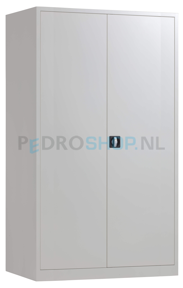 Extra diepe draaideurkast PDC 195-120-60, 195*120*60, 4 legborden, lichtgrijs