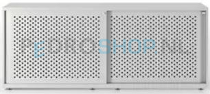 Schuifdeurkast Bisley Glide II, h81,9*b200*d47 cm, perfo, wit
