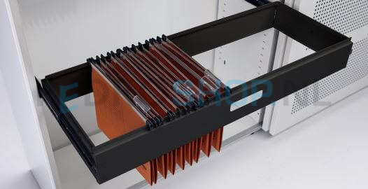 Uittrekbaar hangmappenframe geschikt voor schuifdeurkasten Bisley Glide, 120 cm breed