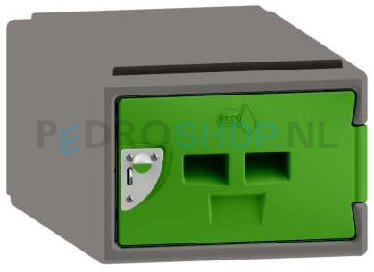 Polyethyleen cube locker FSP, 1-deurs, 25*38*45 cm, limoen