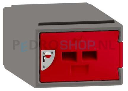 Polyethyleen cube locker FSP, 1-deurs, 25*38*45 cm, rood