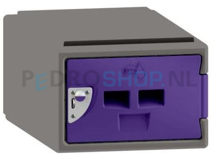 Polyethyleen cube locker FSP, 1-deurs, 25*38*45 cm, paars