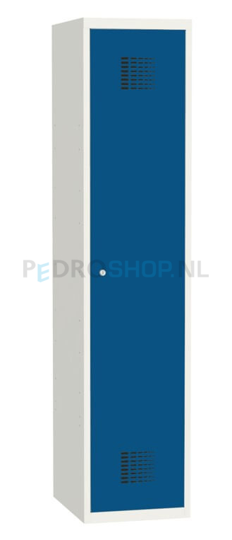 Schoon/vuil garderobekast SQ Classic, blauw, 1-koloms, 1-deurs, 180*40*50 cm