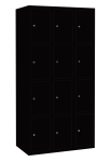 SQ Classic lockerkast, zwart, 3-koloms, 12-deurs, h180*b90*d50 cm