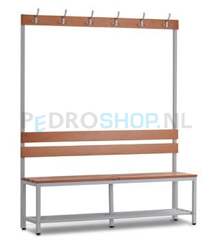 PDC-H100 garderobezitbank, voorzien van garderobehaken, 100 cm breed