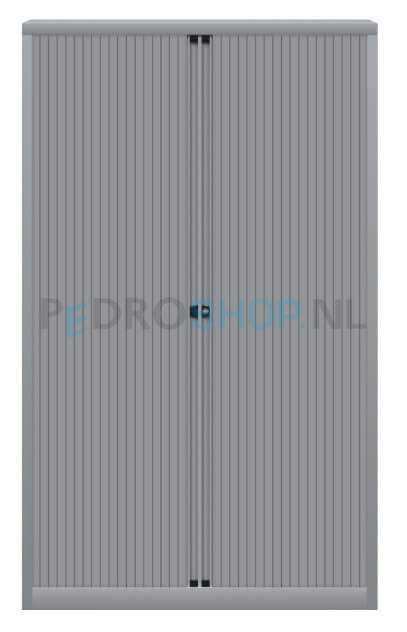 Archiefkast AKS met roldeur, zilver, 4 legborden, 198*120*43