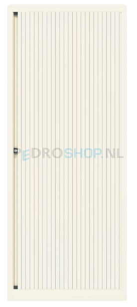 Roldeurkast Bisley Basic, 198*80*43 cm, 4 legborden, krijtwit