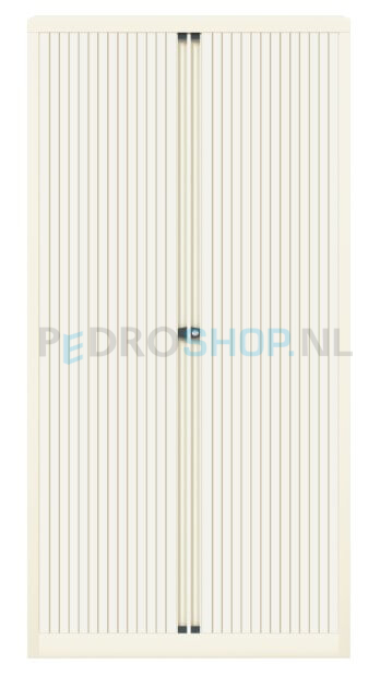 Roldeurkast Bisley Basic, 198*100*43, 4 legborden, krijtwit