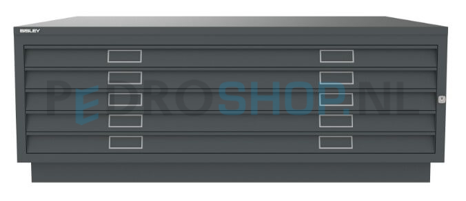 Tekeningkast Bisley-A05, A0 formaat, 5 laden, antraciet