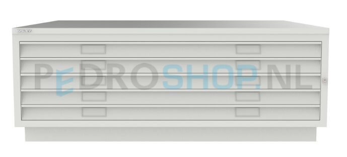 Tekeningkast Bisley-A05, A0 formaat, 5 laden, krijtwit
