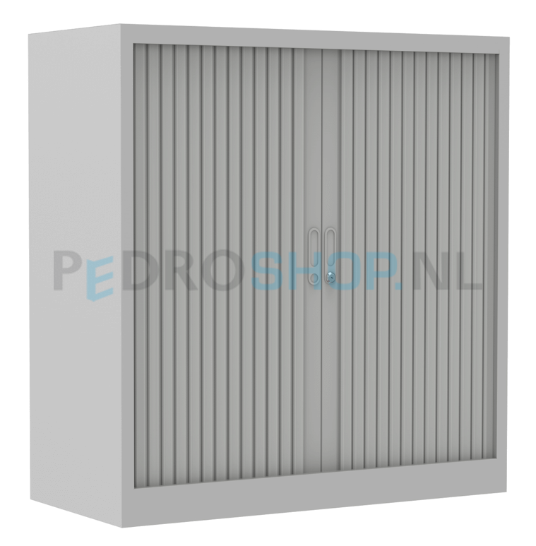 Roldeurkast PDC105-100, 105*100*45, 2 legborden, lichtgrijs