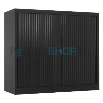 Roldeurkast PDC 105-120, 105*120*45, 2 legborden, zwart