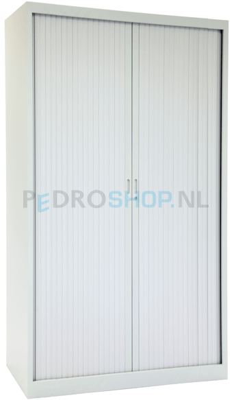 Roldeurkast PDC195-120, 195*120*45, 4 legborden, lichtgrijs