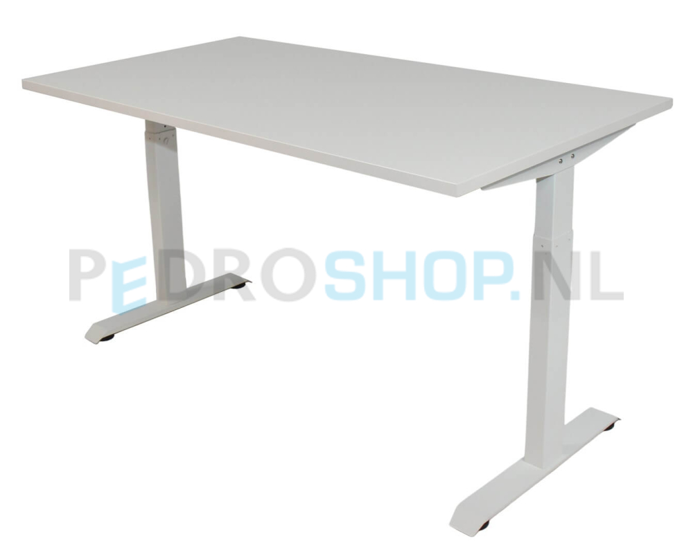 Bureau DSQ EURO 120*80, T-poot wit met wit blad