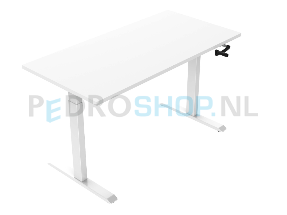 Slingerbureau DSQ EURO 160*80, witte poot met wit blad