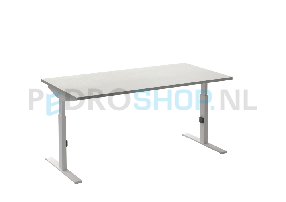 Bureau DSQ 120*80, witte T-poot met wit blad