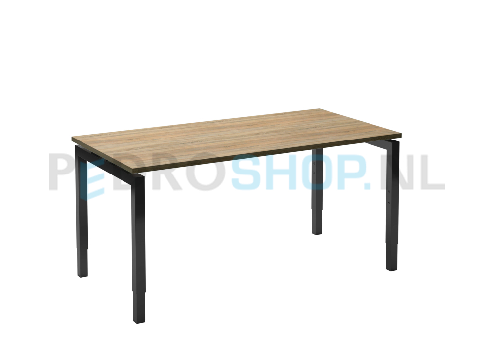 Bureau DSQ 180*80, zwarte N-poot met robson eiken blad