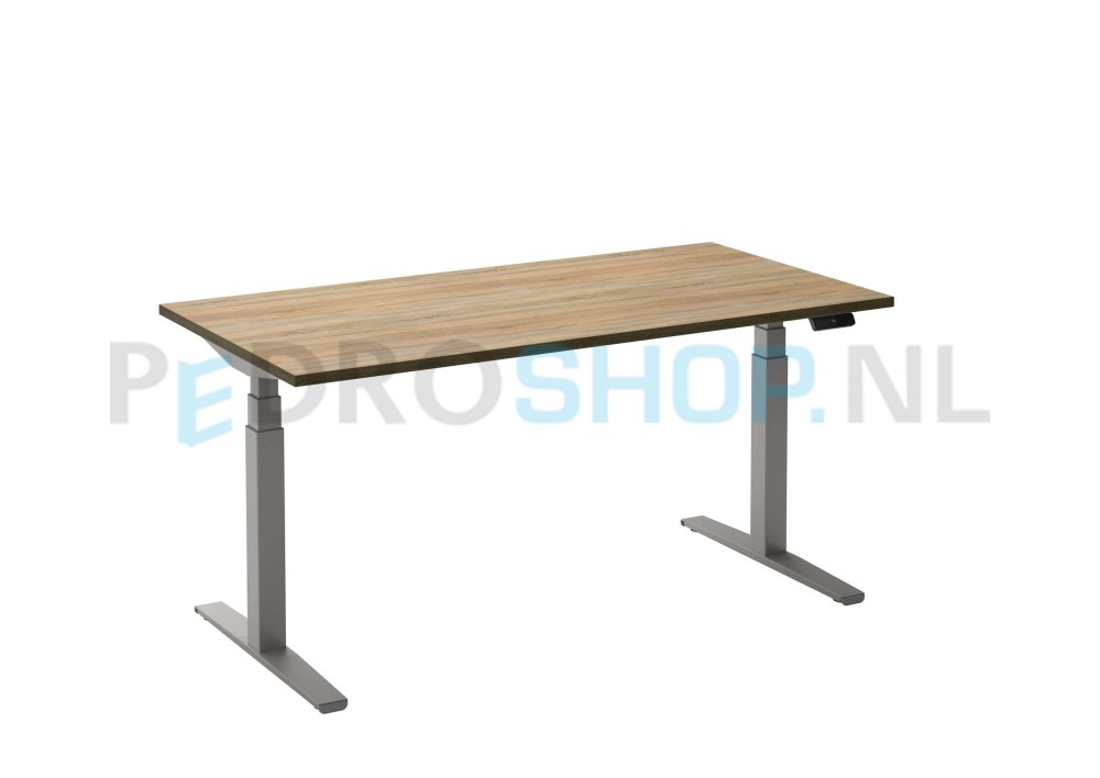 Bureau DSQ 160*80, elektrische aluminium poot met robson blad