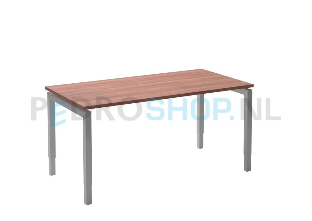 Bureau DSQ 180*80, witte N-poot met havana blad