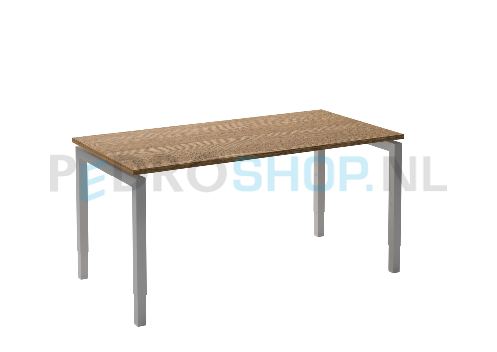Bureau DSQ 180*80, witte N-poot met rustiek eiken tabak blad