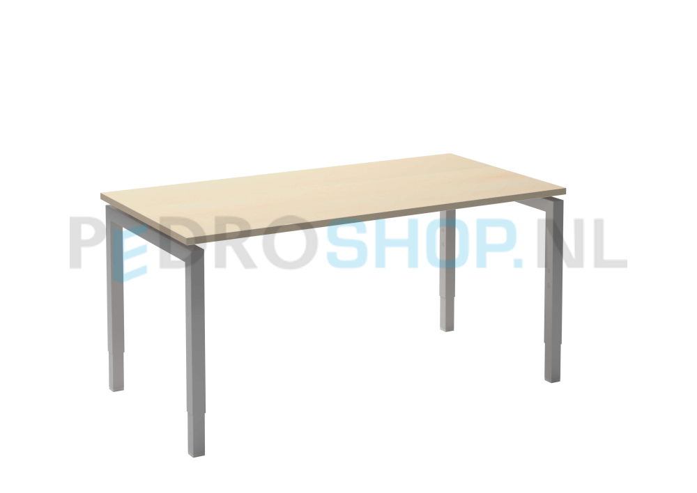 Bureau DSQ 180*80, aluminium N-poot met ahorn blad