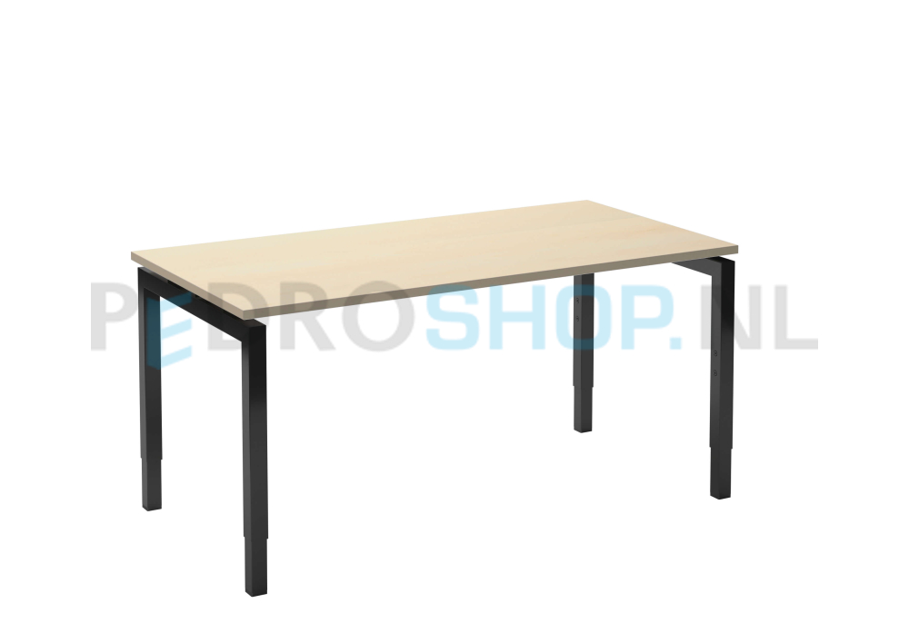 Bureau DSQ 180*80, zwarte N-poot met ahorn blad