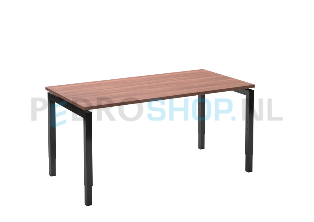 Bureau DSQ 180*80, zwarte N-poot met havana blad