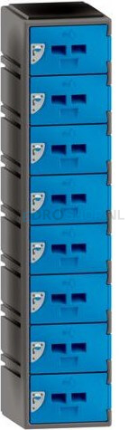Polyethyleen locker FSP, 1-koloms, 8-deurs, 172*38*45 cm, lichtblauw